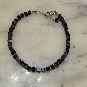 Black and white spinel Beaded Bracelet
